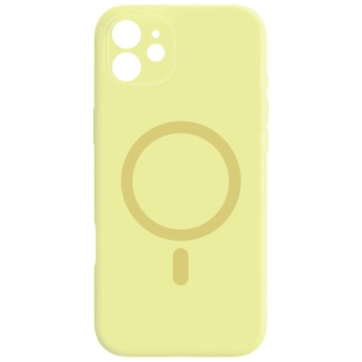 Купить чохол silicone case full camera with magsafe для apple iphone 11 (yellow) онлайн