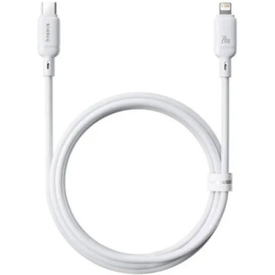 кабель baseus silky series fast charging type-c - lightning 20w/2m (p10377700213-01) (white) 