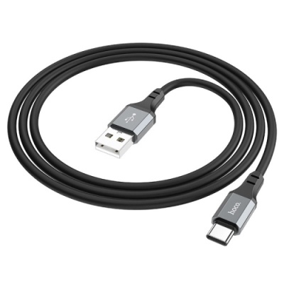 кабель hoco x86 silicone usb - type-c 3a/1m (чорний) 