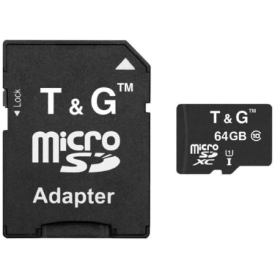 карта пам'яті tg microsdxc 64gb uhs-3 10 class + adapter (чорний) 