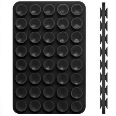Купить силіконова тримач-присоска двостороння для телефону double side silicone (100*64мм) (чорний) онлайн