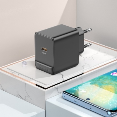мережевий зарядний пристрій borofone bas15a erudite 1type-c/30w/pd (чорний) 