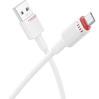 кабель borofone bx110 usb - microusb 2.4a/1м (білий) 