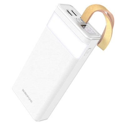 додаткова батарея power bank borofone bj18 coolmy digital display 20000 mah (білий) 