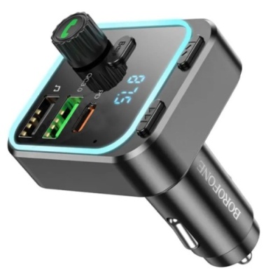 FM Модулятор Borofone BC53 PD20W+QC3.0 (Чорний)