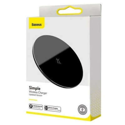 безпровідний зарядний пристрій baseus simple updated 15w (wxjk-b01) (чорний) 