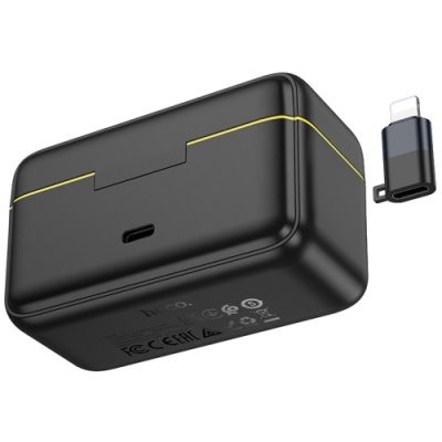 мікрофон петличний бездротовий hoco l17 lightning type-c (чорний) 