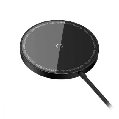 безпровідний зарядний пристрій baseus simple mini 3 magnetic 15w (ccjj040001) (чорний) 