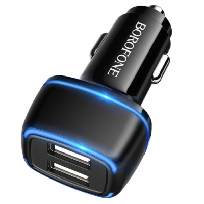 Автомобільний Зарядний Пристрій Borofone BZ14 2USB/2.4A (Чорний)