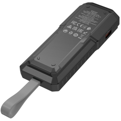 додаткова батарея power bank borofone bj54 graceful pd20w+qc3.0 22.5w flashlight 10000 mah (чорний) 