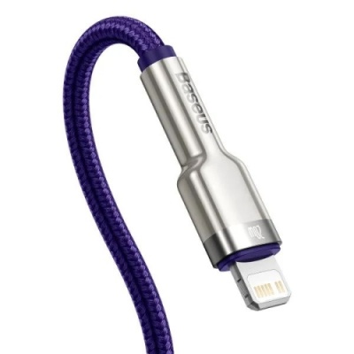 кабель baseus cafule metal (pd) type-c - lightning pd20w/2m (catljk-b05) (purple) 