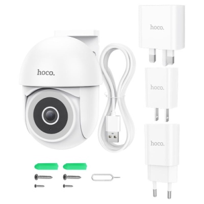 відеокамера hoco d2 (вулична/wifi/ptz) (білий) 