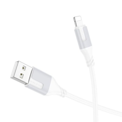кабель borofone bx101 creator usb - lightning 2.4a/1m (бiлий) 