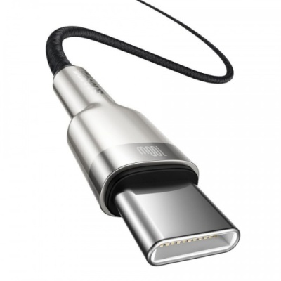 кабель baseus cafule metal (pd) type-c - type-c 100w 5a/2m (catjk-d01) (black) 