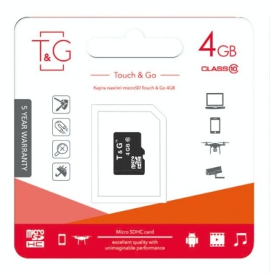 карта пам'яті tg microsdhc 4gb 10 class (чорний) 