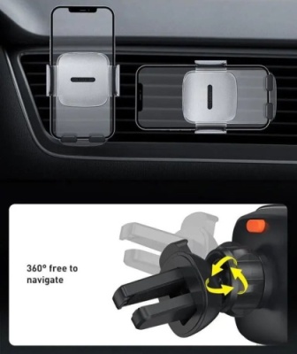 Автотримач Baseus Easy Control Clamp Car Mount Holder (A Set) (SUYK000001) Black