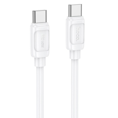 кабель hoco x115 60w type-c - type-c 1m (бiлий) 