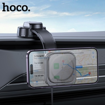 Автотримач Hoco HW24 Magnetic Wireless 15W (Чорний)