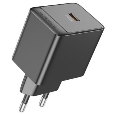 мережевий зарядний пристрій borofone bas15a erudite 1type-c/30w/pd (чорний) 