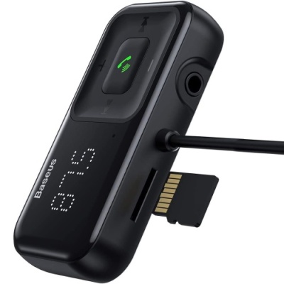 FM Модулятор Baseus (CCTM-E01) T Typed S-16 2USB (Чорний)