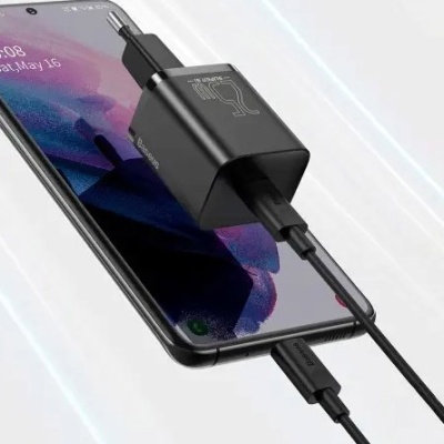 мережевий зарядний пристрій baseus super si (ccsp020101) 1type-c/25w/pd (чорний) 