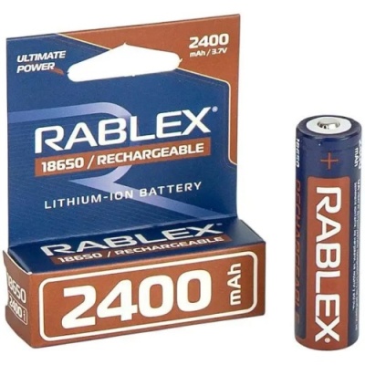 акумулятор rablex li-ion 18650 2400mah 3.7v (1шт) 