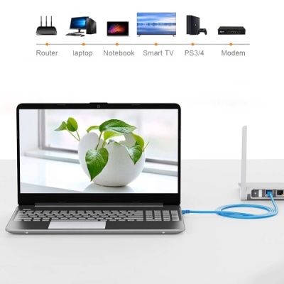 кабель set lan+lan 568b 1.5m (синій) 