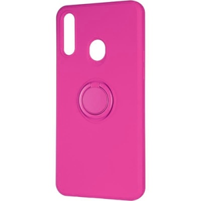 Купить силіконовий чохол soft silicone casevsmagnet ring для samsung a207 galaxy a20s - rose red онлайн