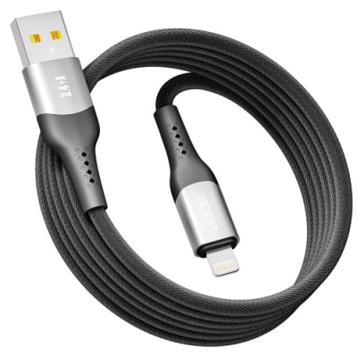 кабель ridea rc-us42 ultrastrong usb - lightning 12w 2m (чорний) 