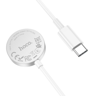 безпровідний зарядний пристрій для apple watch hoco cw39c (білий) 