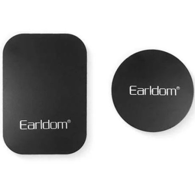 Пластини Для Магнітного Тримача Квадрат + Круг Earldom ET-EH87 Metal Plate (Чорний)
