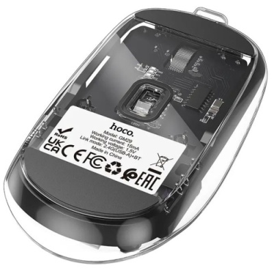 мишка бездротова hoco gm29 mysterious dual-mode (2.4g+ bluetooth) silent (чорний) 