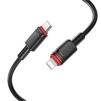 кабель borofone bx110 type-c - lightning pd27w/1м (чорний) 