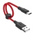 кабель hoco x21 plus silicone usb - type-c 3.0a/0.25m (чорно-червоний) 