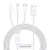 кабель baseus superior series fast charging 3in1 usb - (lightning+microusb+type-c) (camltys-02) 3.5a/1.5m (white) 