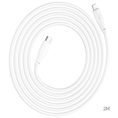 кабель hoco x93 force pd20w type-c - lightning 2m (бiлий) 