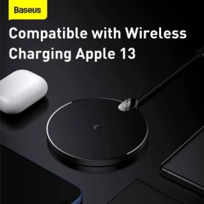 безпровідний зарядний пристрій baseus digital led display gen 2 15w (black) 