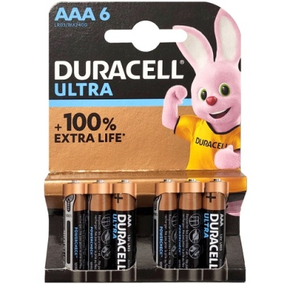 батарейка duracell lr3 ultra aaa (6шт) 