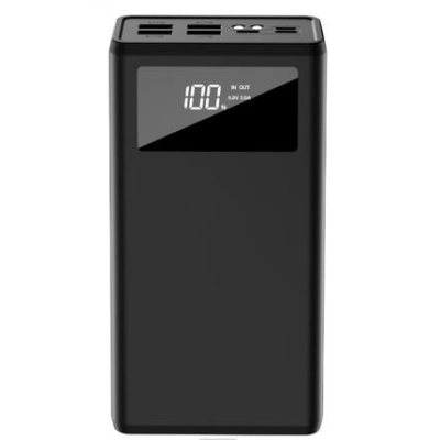 додаткова батарея power bank xo pr124 digital display 40000 mah (чорний) 