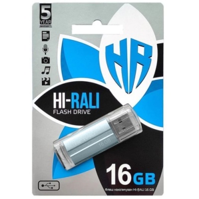 usb флеш-накопичувач hi-rali corsair 16gb (сталевий) 