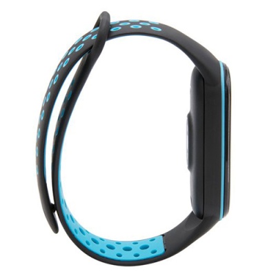 ремінець для xiaomi mi band 5/6/7 (sport) black/blue 
