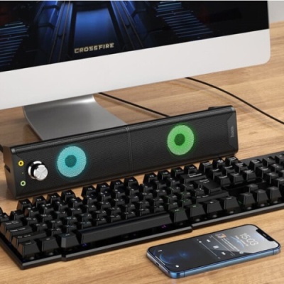колонки для комп'ютера hoco ds32 plus combined colorful speaker (bluetooth) (чорний) 