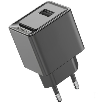 мережевий зарядний пристрій earldom es-eu43 1usb/2.4a/12w (чорний) 