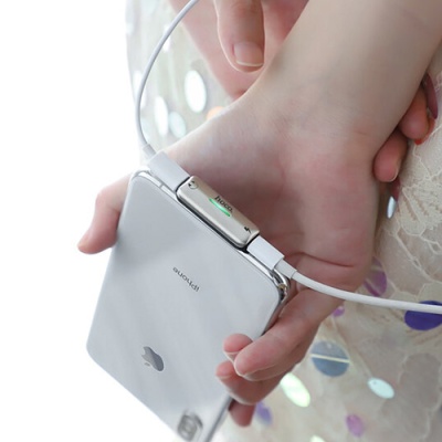 перехідник hoco ls27 apple lightning - (lightning audio+lightning charge) (сталевий) 