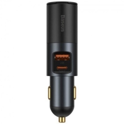 Автомобільний Зарядний Пристрій Baseus Share Together Fast Charge Car Charger with Cigarette Lighter Port 120W (CCBT-C0G) 1USB/30W/QC4.0 + 1Type-C/30W