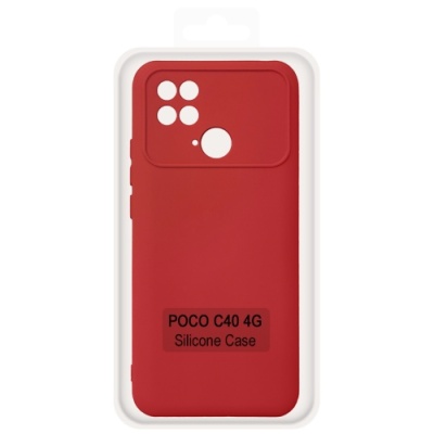 Купить чохол soft silicone case full для xiaomi poco c40 4g (red) онлайн