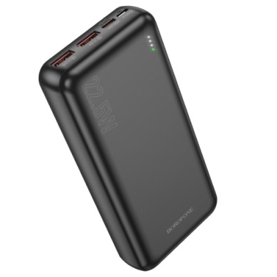 додаткова батарея power bank borofone bj38a power pd20w+qc3.0 22.5w 20000 mah (чорний) 