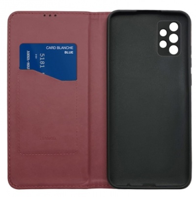 Купить чохол-книжка leather fold для samsung a725 galaxy a72 (темно-червоний) онлайн