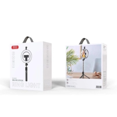 монопод-тринога для селфі xo ss12 bluetooth із заповнюючим світлом 95 см (камера gopro та інші пристрої) (чорний) 