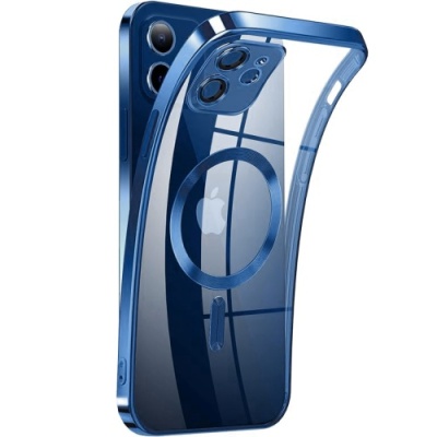 Купить чохол tpu metallic full camera with magsafe для apple iphone 12 (blue) онлайн